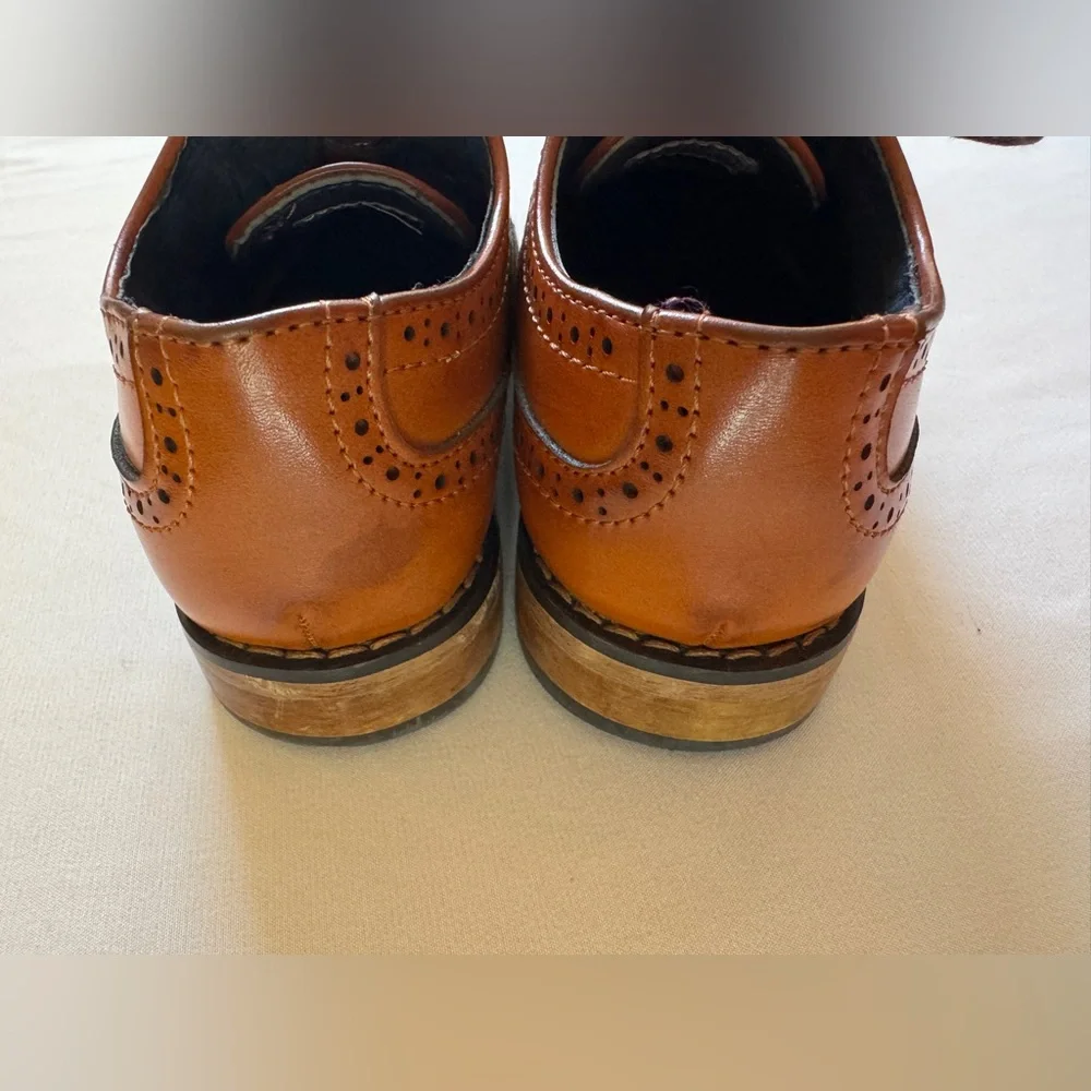 Bruno Marc Boy’s Breathable Brown Wingtip Oxfords